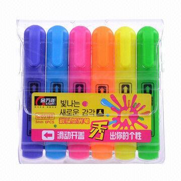 Highlighter with 4.0mm Tip and 6 Colors