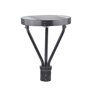 US Stock 25W LED Solar Post Top Light PWM Controller IP65 5000K Courtyard Solar LED Garden Light