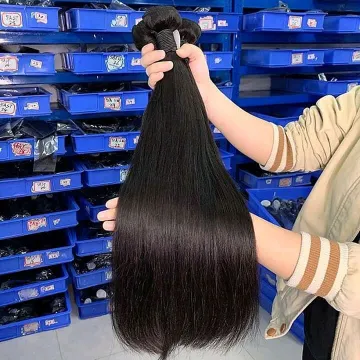 Unprocessed Cuticle Aligned Grade 10A Brazilian Hair ,Super Double Drawn Hair Bone Straight Double Drawn Human Hair Bundles