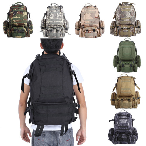 High Quality 50L Large-capacity Multifunction Military Backpack Camouflage Molle Army Backpacks Rucksack Men Travel Backpack