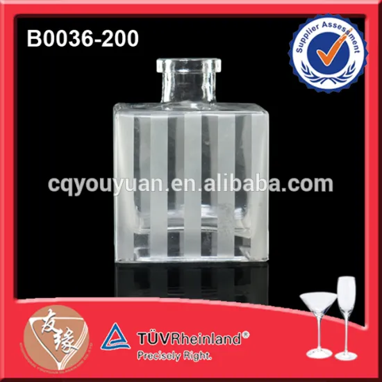 200ML Glass Flint Bottle Square Reed Diffuser White Bottle