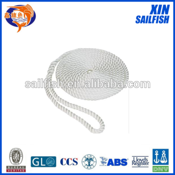 3strand white nylon dock line XINSAILFISH