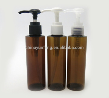 150ml brown plastic pump spray bottle for shower gel shampoo