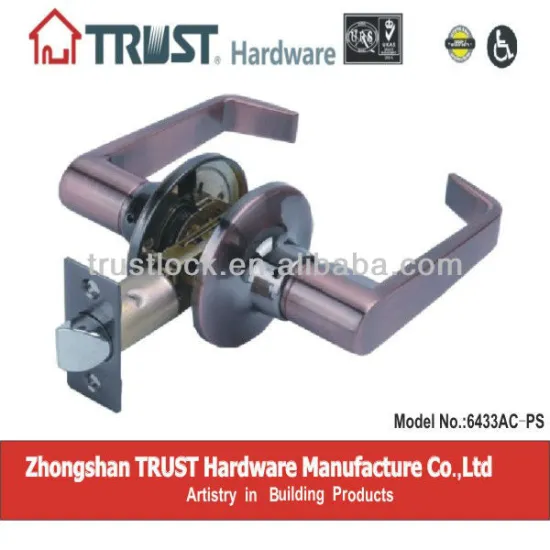 TRUST 6433AC-PS: ANSI Grade 3 Tubular Passage Lever Lock