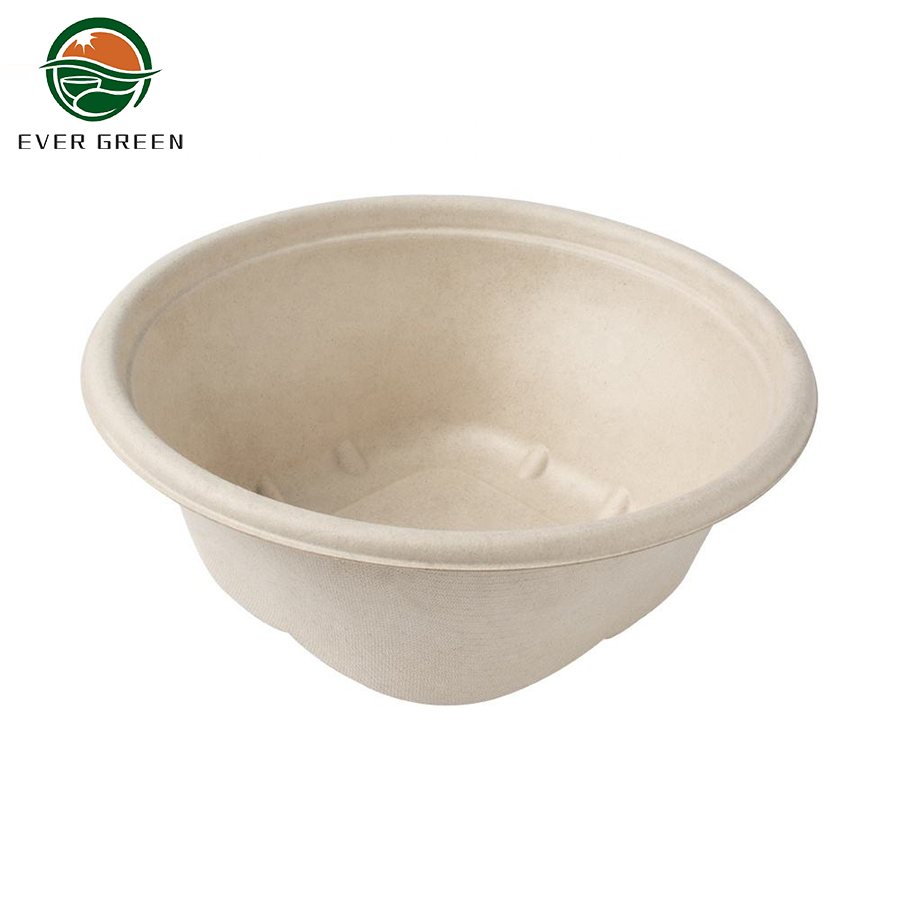 Eco-Friendly Salad Bowl Biodegradable Sugarcane Pulp Bowl