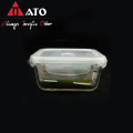 Borosilicate Glass Lunch Rectangle Crisper Glass Conteneur