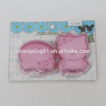 Plastic Cartoon Cookie Cutter Cake Cutter Cookie Tool with 3D stampe