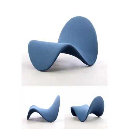 Modern fabric chair white s shape chairs