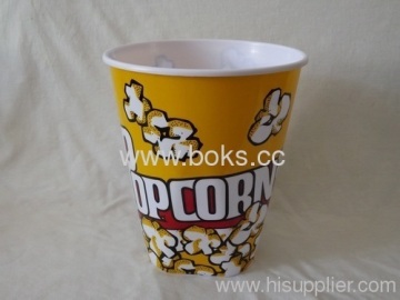 Durable Square Bottom Plastic Popcorn Cup 