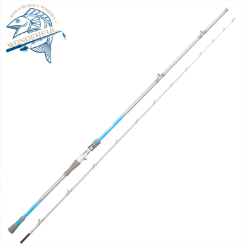 2-Section Blue White Carbon Hard Lure Spinning Fishing Rod 2.35m-2.95m