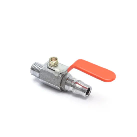 F3/8"X M1/4" 150PSI Brass Cooper Mini Ball Valve 16mm with Flat PVC Coated Handle