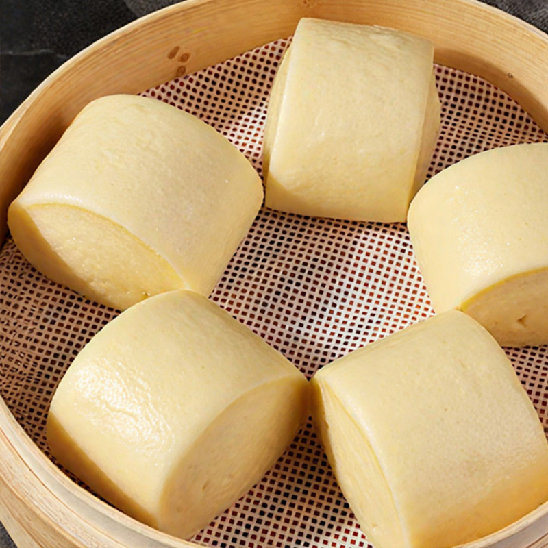 Ароматные паровые булочки со вкусом кукурузы, кустарные нарезанные ломтики