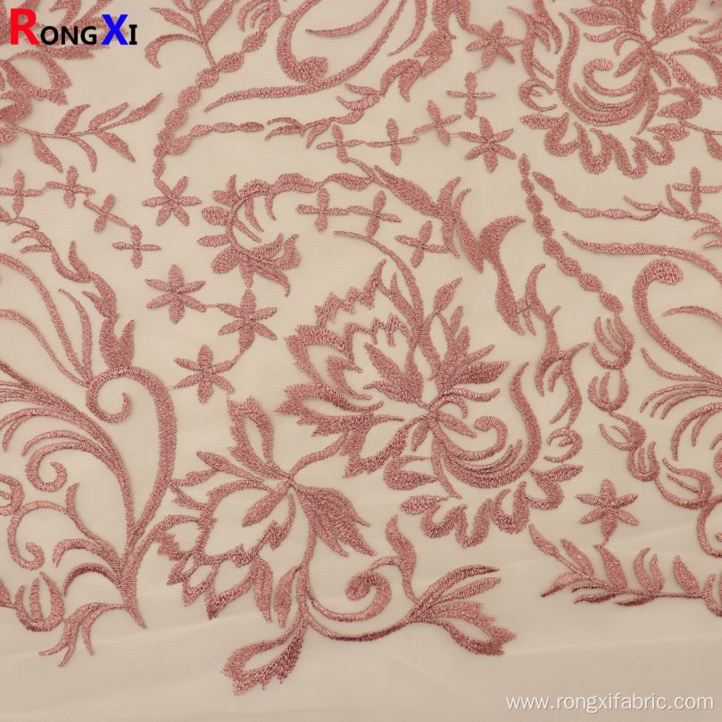 Multifunctional Purple Embroidery Fabric