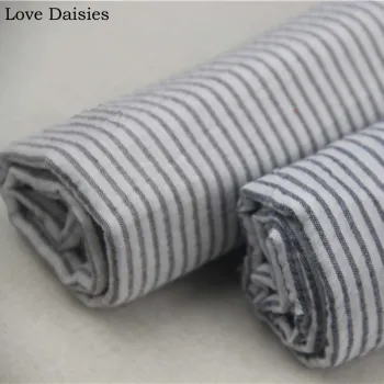 100% Cotton Yarn Dyed Seersucker DARK BLUE GRAY Stripe Fabric for Summer Handwork Apparel Shirt Blouse Dress Cushion Tissue