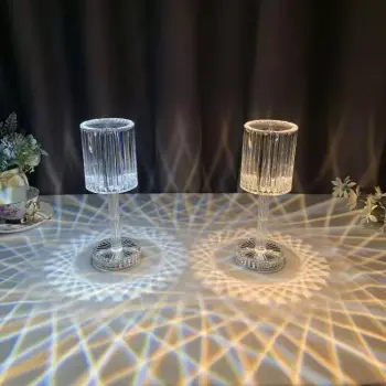 Modern Crystal RGB Dimmable LED Table Lamp: Ideal for Indoor Bars, Parties, Desks, and Bedroom Lighting