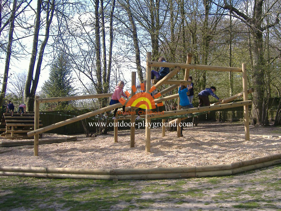 playground climbing net structure on playground for kids