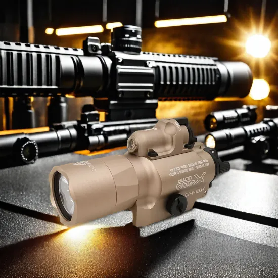 Powerful Tactical Hunting Flashlight with Red Laser Sight: The Ultimate Outdoor Scout Light
