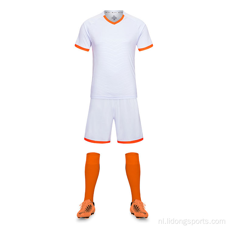 100% polyester voetbalshirt aangepaste unisex voetbal jersey