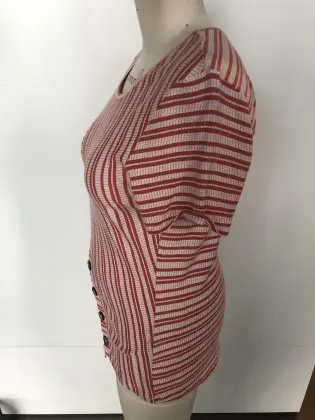 Twill stitching a short-sleeved dress