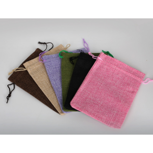 Customized colorful jute bag with cotton cord