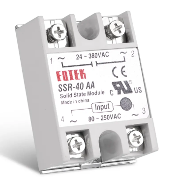 SSR-100AA: Relé de estado sólido 100A con entrada de 80-250 VAC y salida de 24-380 VAC para la conversión de CA de fase única a CA