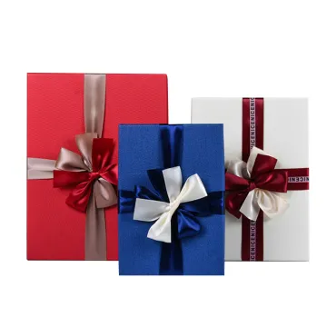Luxury Clothing Gift Packaging Paper Box With Ribbon