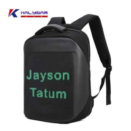 Smart LED screen backpack with USB charging