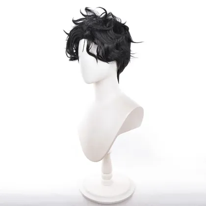 Men's 30cm Short Black Ken Takakura Cosplay Wigs - Dan Da Dan Wholesale