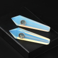 Natural Quartz Smoking Pipe Crystal Point Wand Healing Crystal GemstoneWith Metal Filter Wholesale Price 1PC