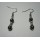 Hematite Earring with silver color finding