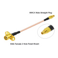 Cable de brida de 2 orificios hembra Mmcx a Sma