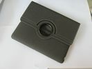 Black Pu Leather Iphone Protective Covers 360 Degree Rotation Cases For Ipad3