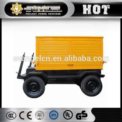 Power supply trailer generator 60HZ 105kva portable silent power generator for sale