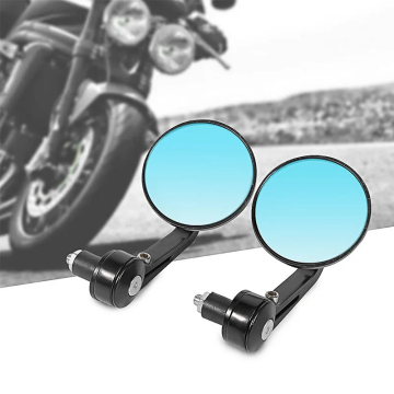 Motorbike Accessories: 7/8\" Round Bar End Rear Mirrors for Cafe Racer, Moto, and Scooter Use