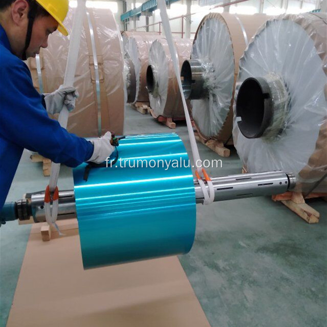 Rouleau enduit hydrophile en aluminium bleu pour climatiseur