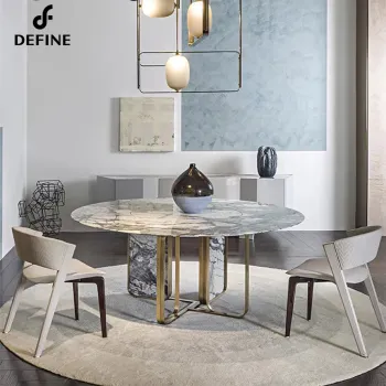 Factory Price 2022 Stainless Steel Leg Marble Table Top for Dining Table