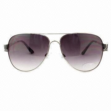 Ladies' fashion metal sunglasses, non-toxic and nickle-free coating