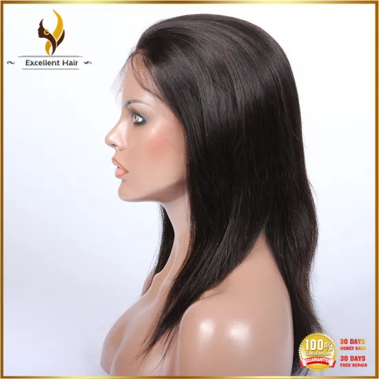 China wholesale natural hair color brazilian hair full lace wig