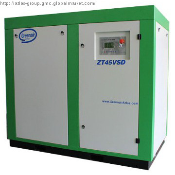 ATLAS COPCO OIL FREE SCREW AIR COMPRESSOR ZT45VSD with 10bar