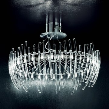 30 Light Chrome Crystal Chandelier