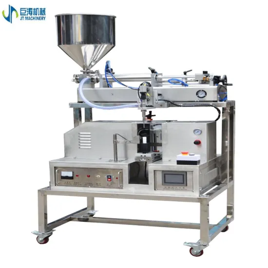 soft tube or plastic tube semi automatic filling and sealing machine
