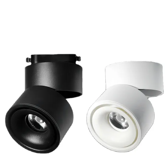 Modern Adjustable Ceiling LED Downlight - 10W Aluminum Commercial COB Down Light (110V-220V, White)