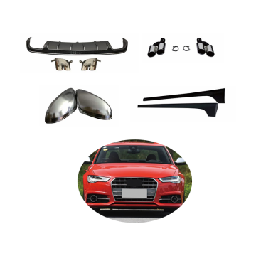 RS6 Style Car Modification Kit for AUDI A6 2016-2018 S6 Rear Side Beam