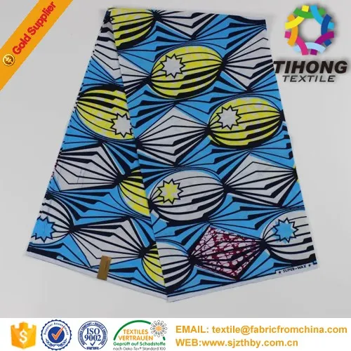 2016 hot sale cotton super wax african fabric price per yard $ 0.5