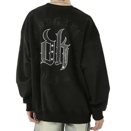 Men's Vintage Letter Embroidered Pullover Sweatshirt