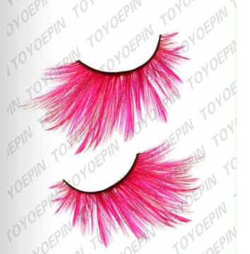 Roten Feder falsche Wimpern