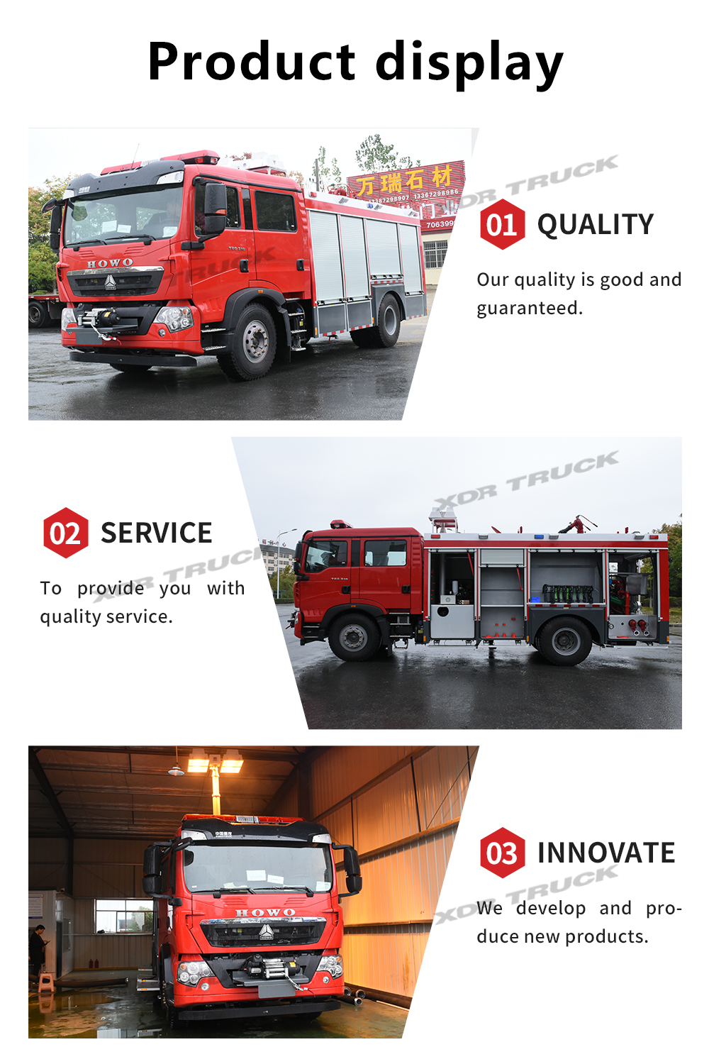 HOWO T5G Water foam fire truck 5