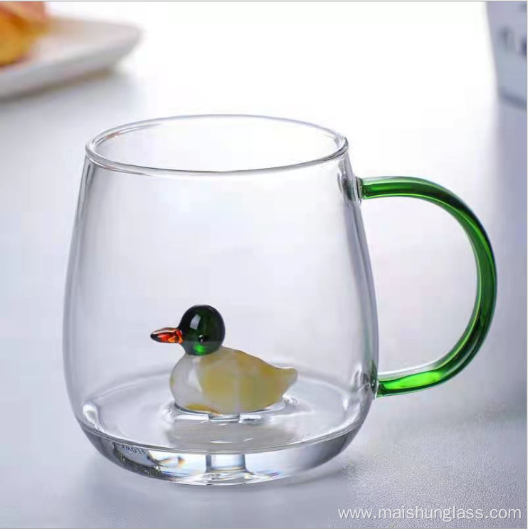 Cute Duck Creative Glass Cup