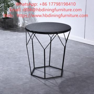 Dining Furniture Modern Round Coffee Table Hot Sale Modern Style Living Room Side Table Metal Frame MDF Top Coffee Table