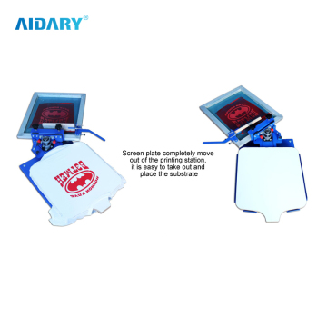 Two Directions Head-Shaking One Color Silk Screen Printing Machine for T-Shirts